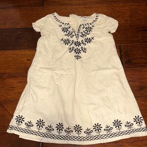 GAP Cream Dress with Black Embroidery